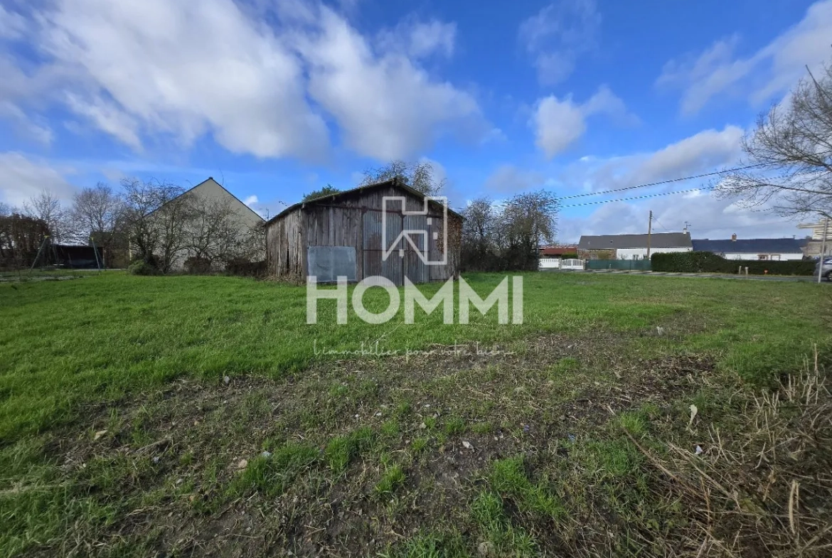 Terrain constructible de 631m² à vendre entre Ligné et Mouzeil, exposition sud 