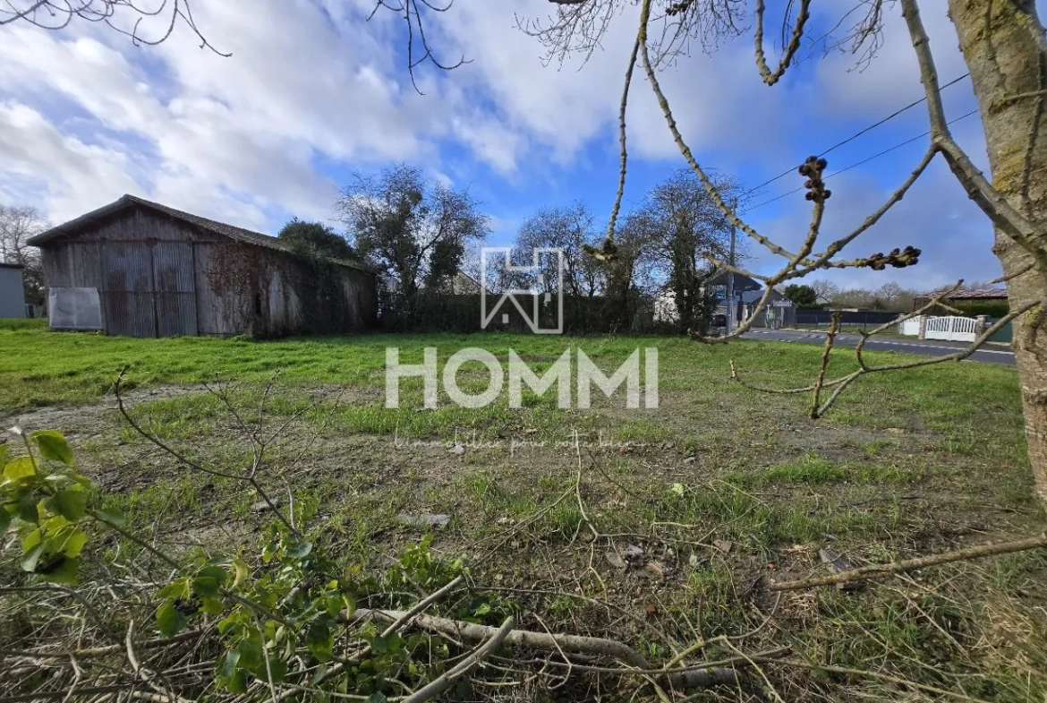 Terrain constructible de 631m² à vendre entre Ligné et Mouzeil, exposition sud 