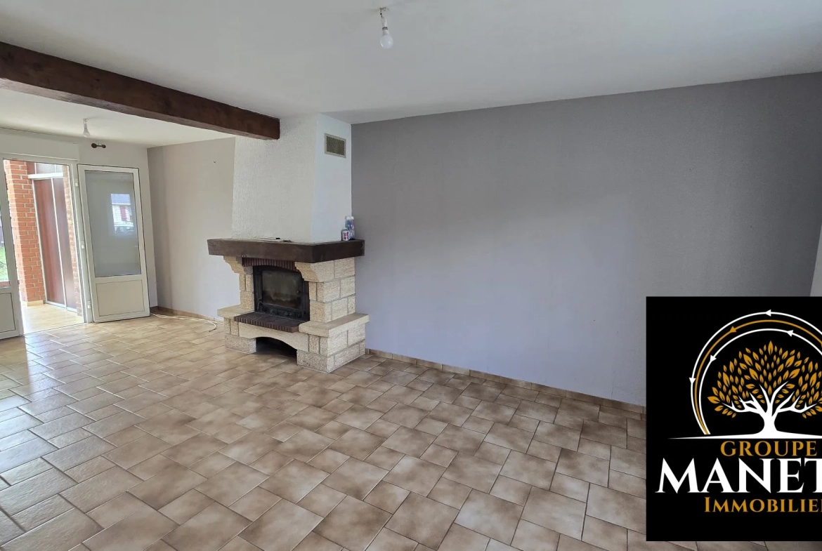 Maison individuelle à Lécluse - 85 m², jardin et garage, à rénover 