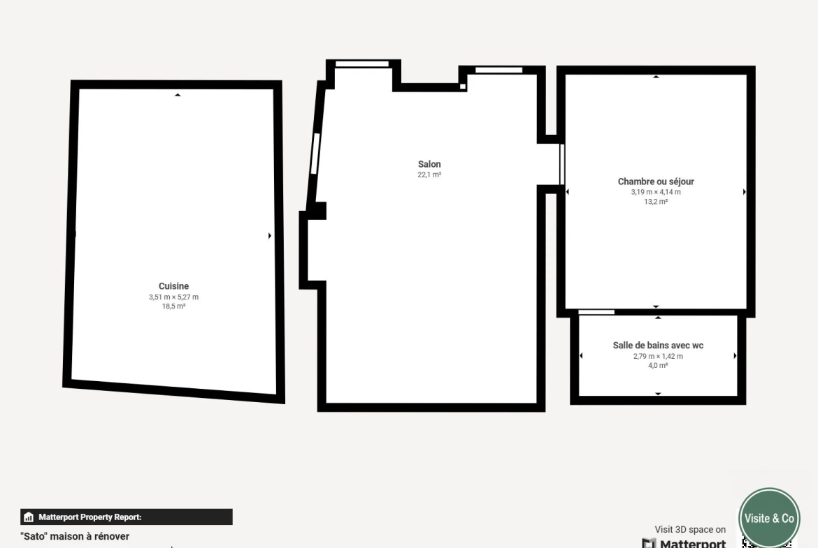 Maison à rénover à Putanges-le-Lac, cadre naturel privilégié avec terrain de 1177 m² 