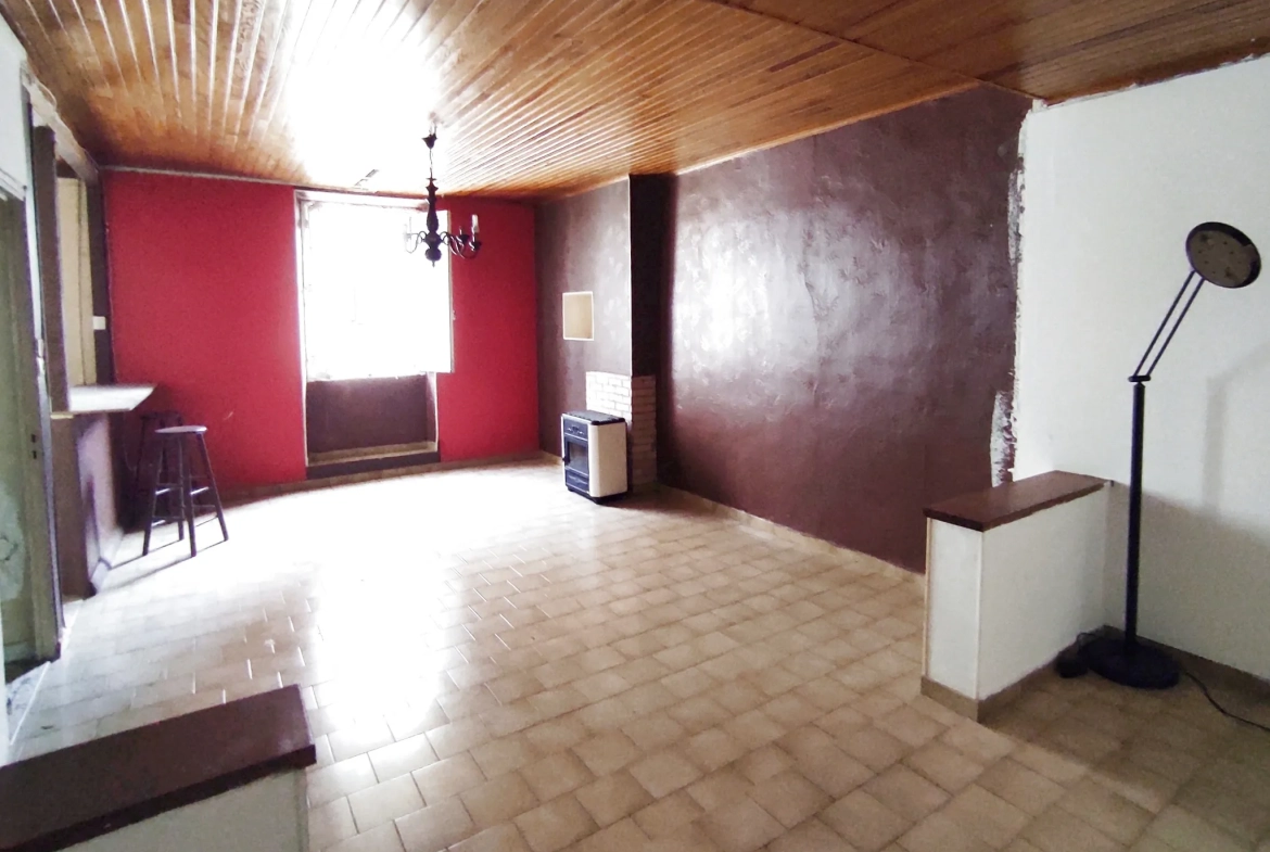 Immeuble de 290 m² avec 3 appartements et 2 locaux commerciaux à Besseges 
