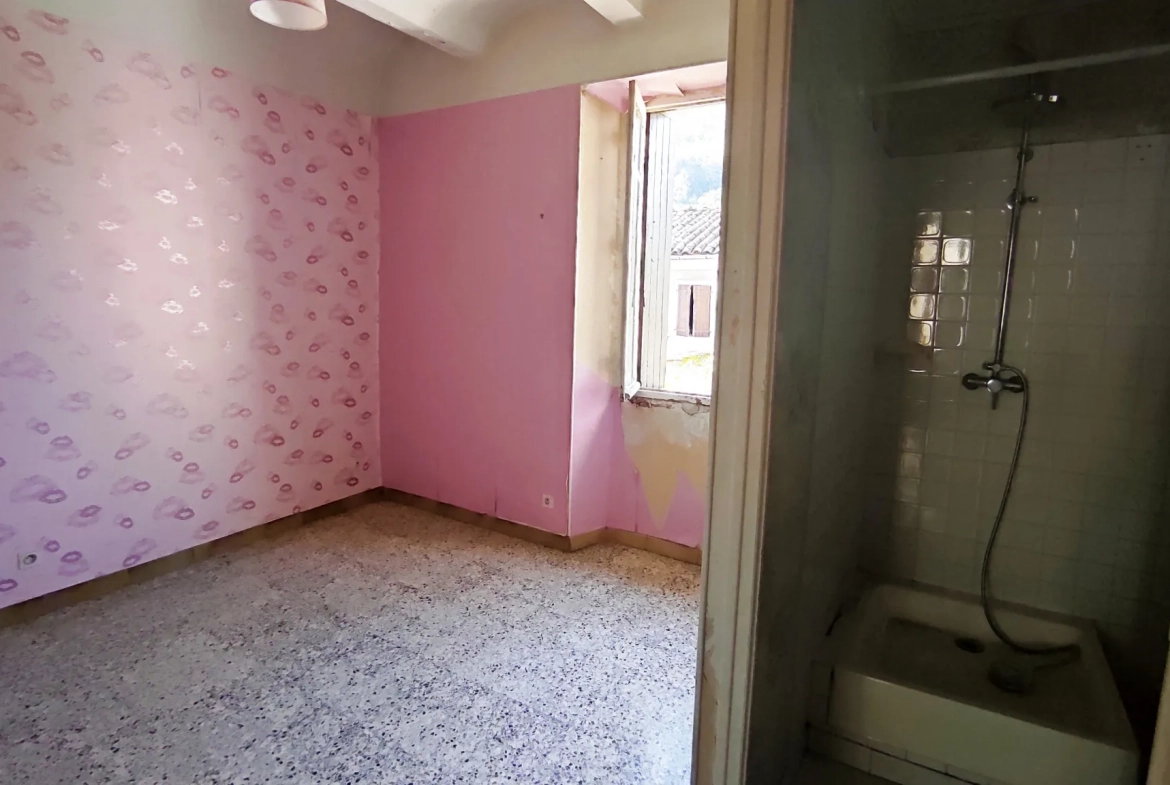 Immeuble de 290 m² avec 3 appartements et 2 locaux commerciaux à Besseges 