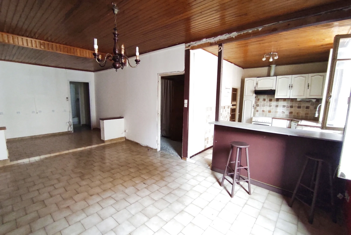 Immeuble de 290 m² avec 3 appartements et 2 locaux commerciaux à Besseges 