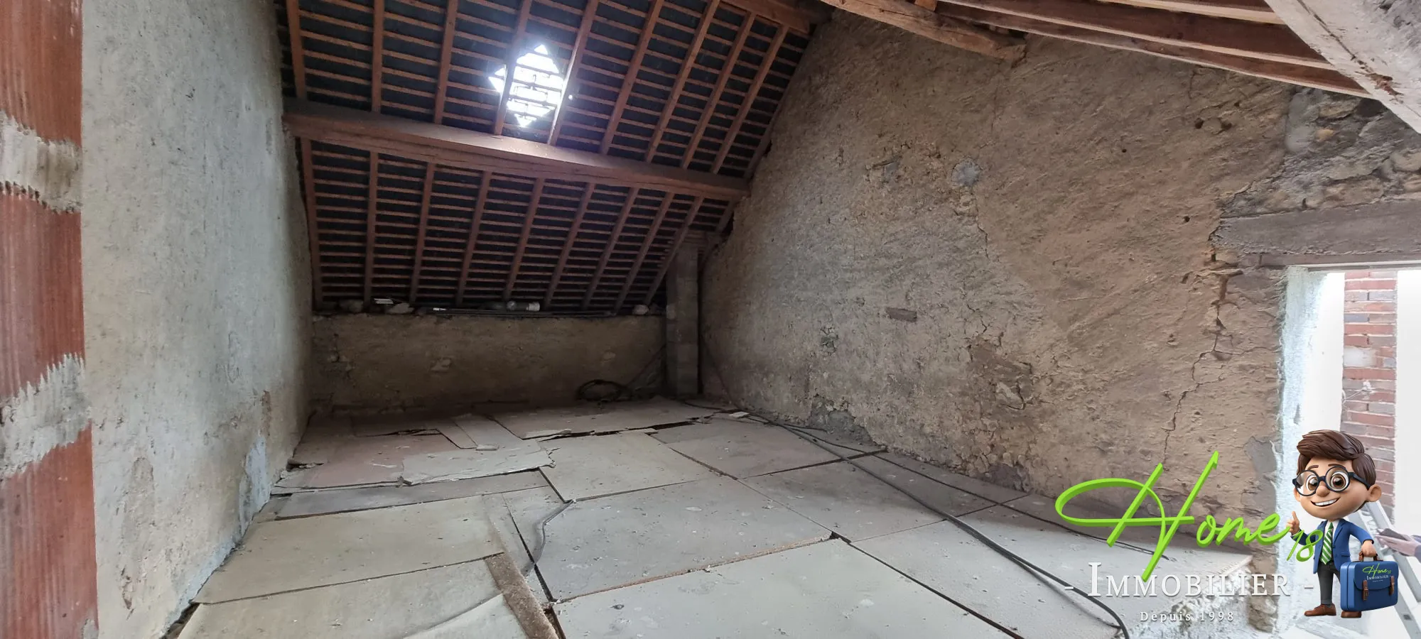 Maison de bourg à Saint Martin d'Auxigny avec potentiel et dépendances 