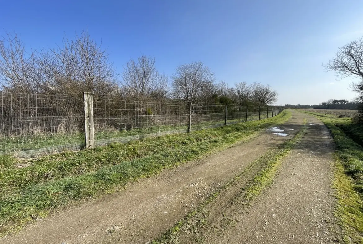 Terrain de loisir agricole de 34 900 m² à La Dominelais, clos avec chalet et carport 