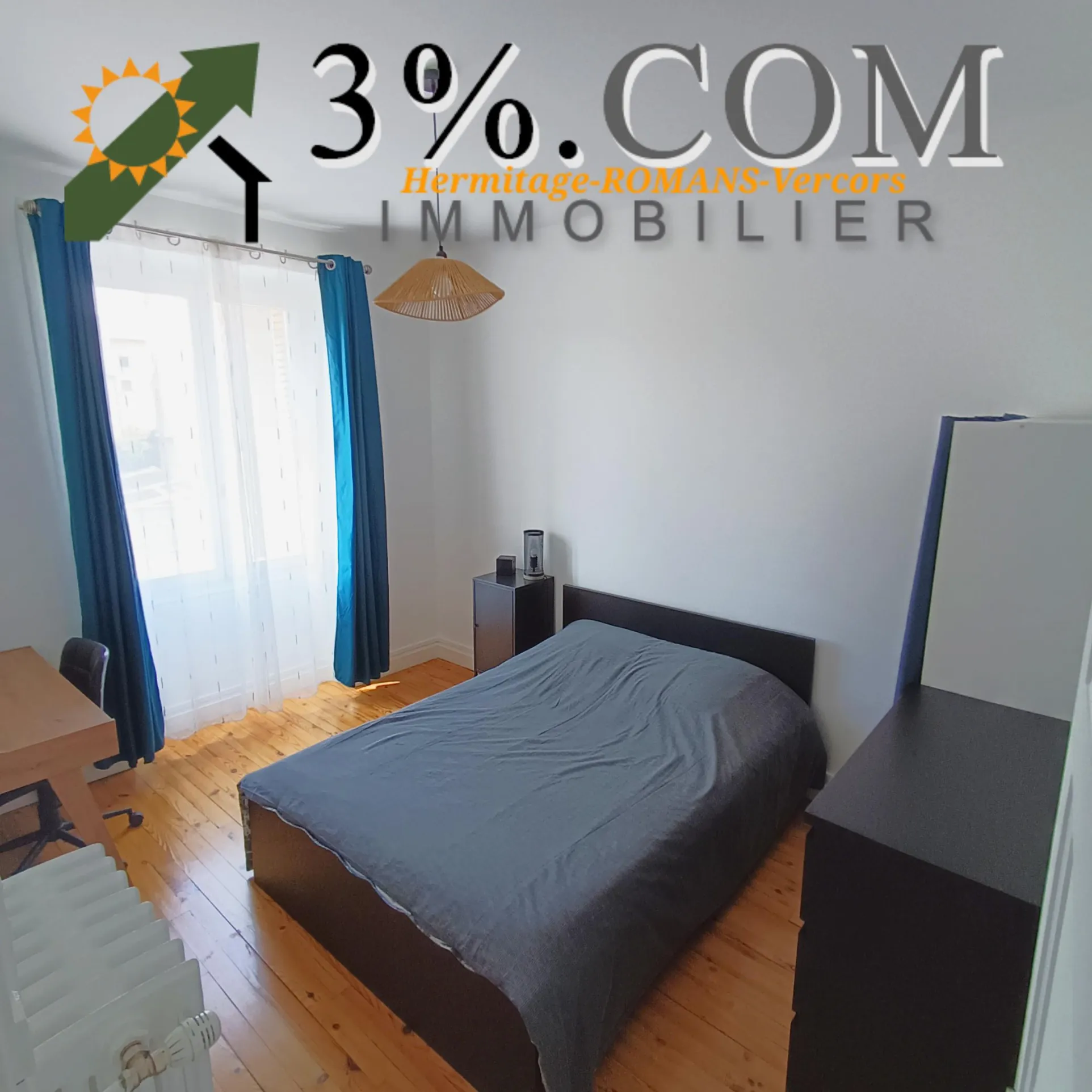 Appartement T3 de 64m² avec parking et caves en centre-ville de Bourg-de-Péage 