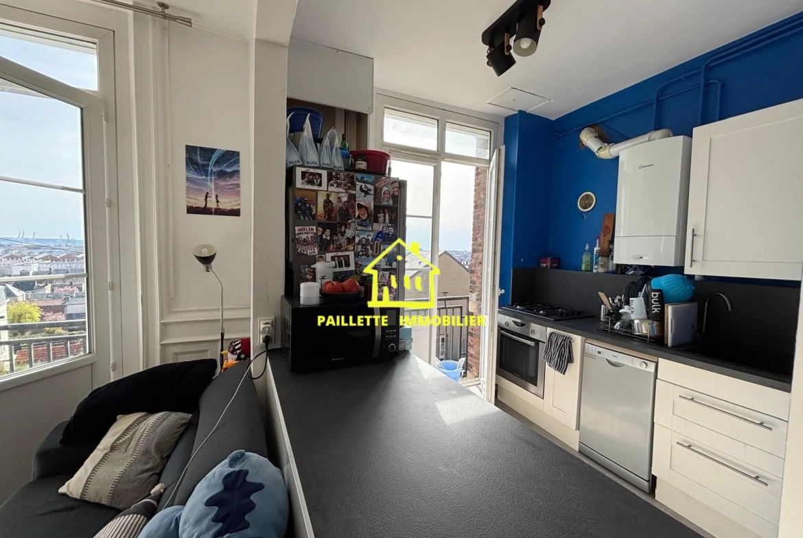 Appartement T2 lumineux à Graville, moderne, avec jardin partagé 