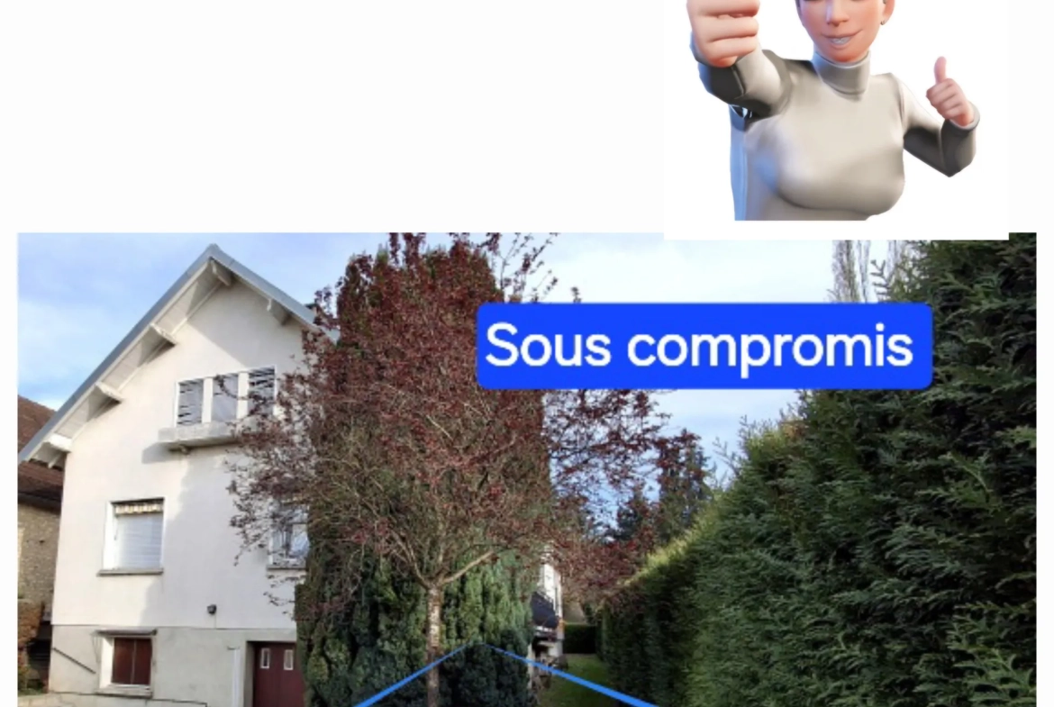 Maison ancienne à Fleury-la-Vallée avec grand terrain, garage et potentiel d'agrandissement 