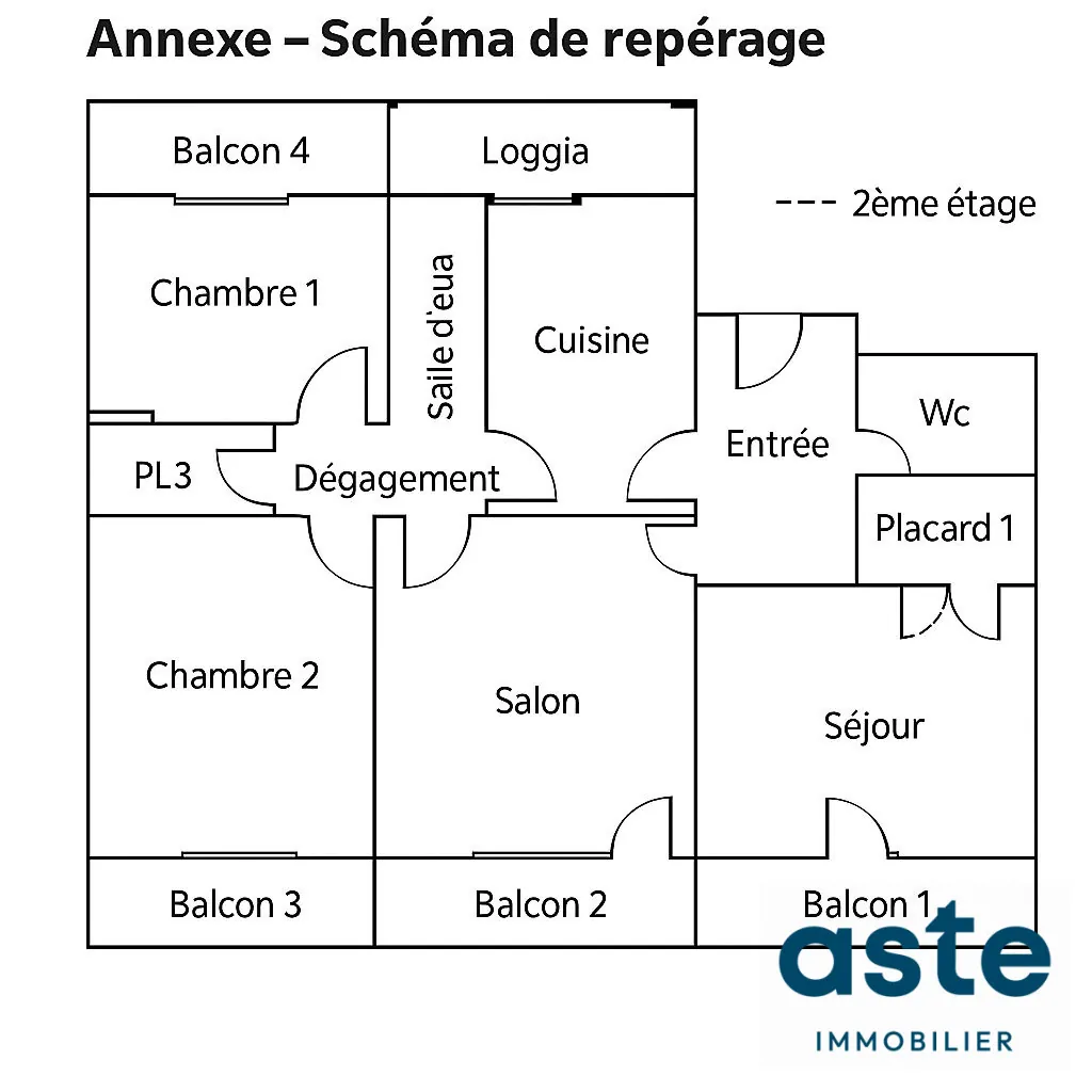 Appartement traversant T4 avec balcons, ascenseur et parking à Brest Saint-Michel 