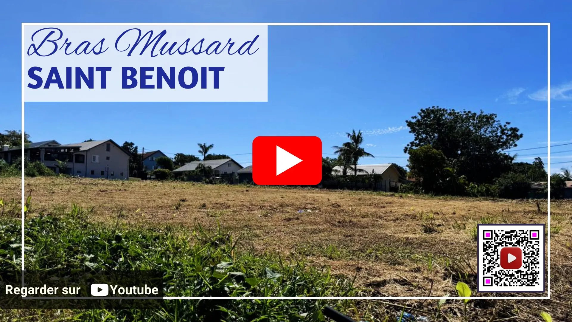 Terrain constructible plat à Saint-Benoît, secteur Bras Mussard, zone UB 