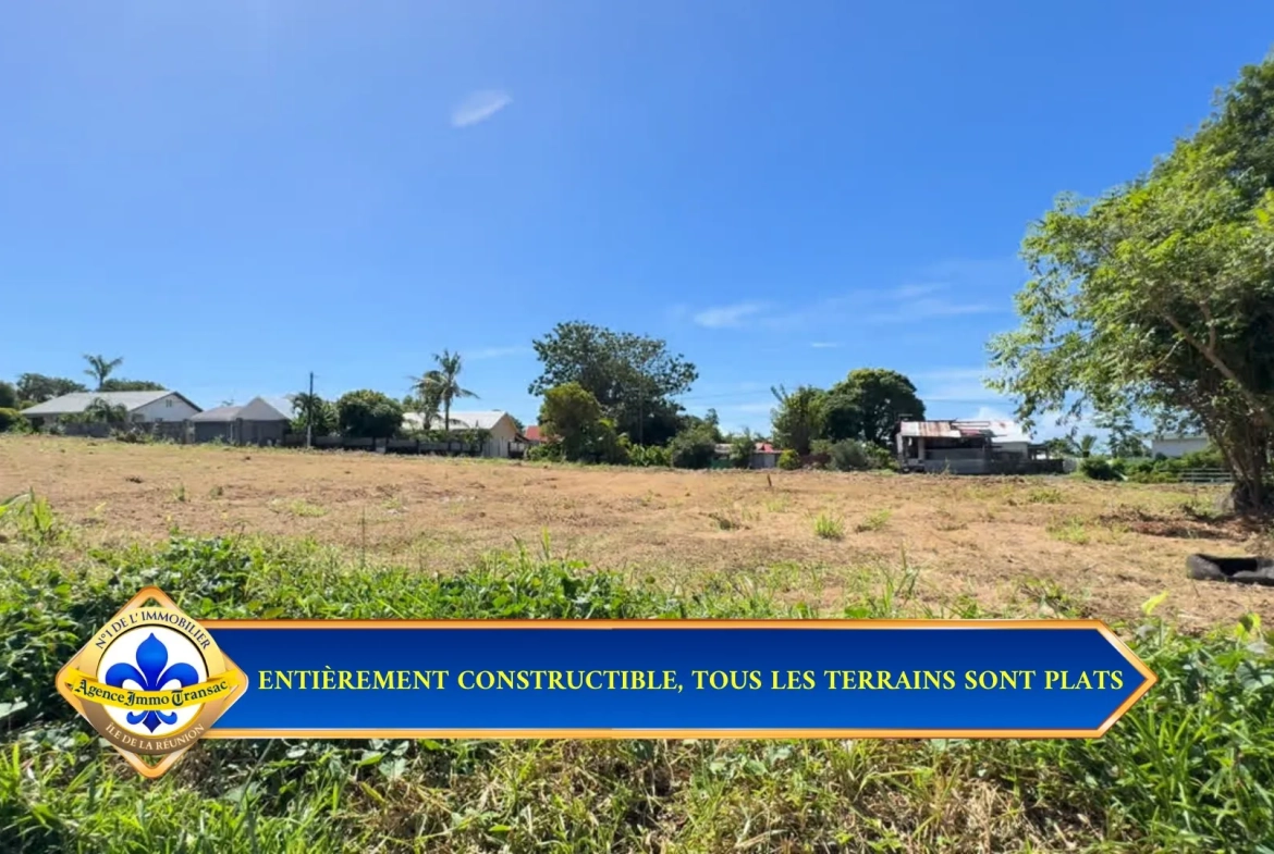 Terrain constructible plat à Saint-Benoît, secteur Bras Mussard, zone UB 