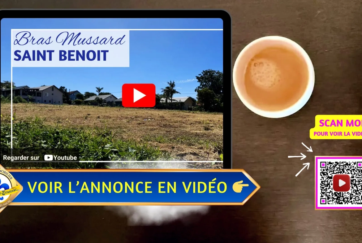 Terrain constructible plat à Saint-Benoît, secteur Bras Mussard, zone UB 