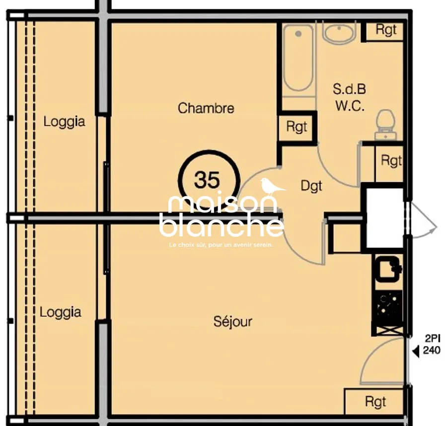 Appartement T2 à Moliets-et-Maa en LMNP avec bail commercial sécurisé 