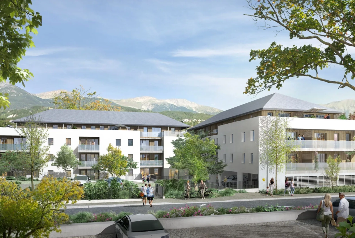 Programme immobilier neuf à Embrun avec livraison en 2026, appartements de standing avec jardin et terrasse 