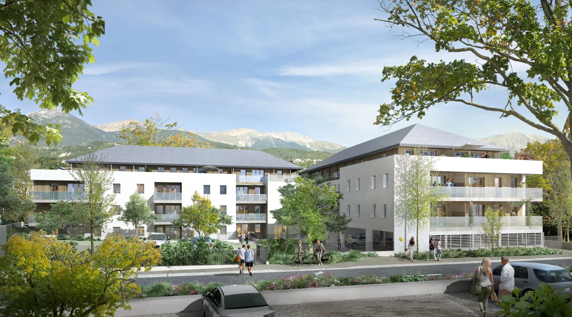 Programme immobilier neuf à Embrun avec livraison en 2026, appartements de standing avec jardin et terrasse 