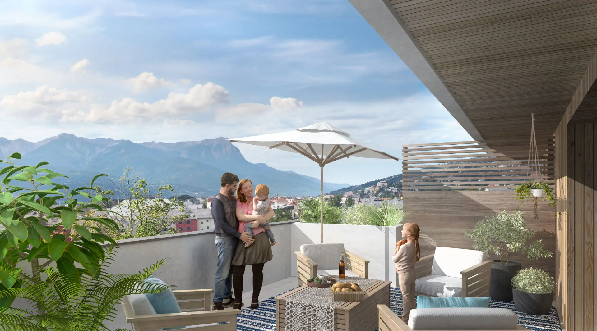 Programme immobilier neuf à Embrun avec livraison en 2026, appartements de standing avec jardin et terrasse 