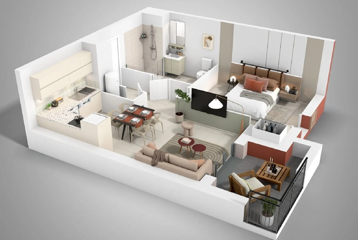 Appartement neuf 2 pièces à Sainte Maxime en VEFA, livraison 2026 