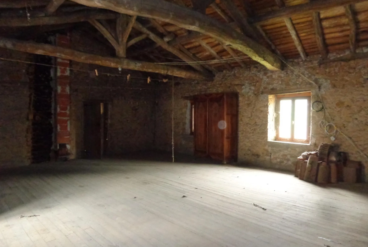 Spacieuse maison de village avec terrasse et grenier aménageable à Chambost-Allières 