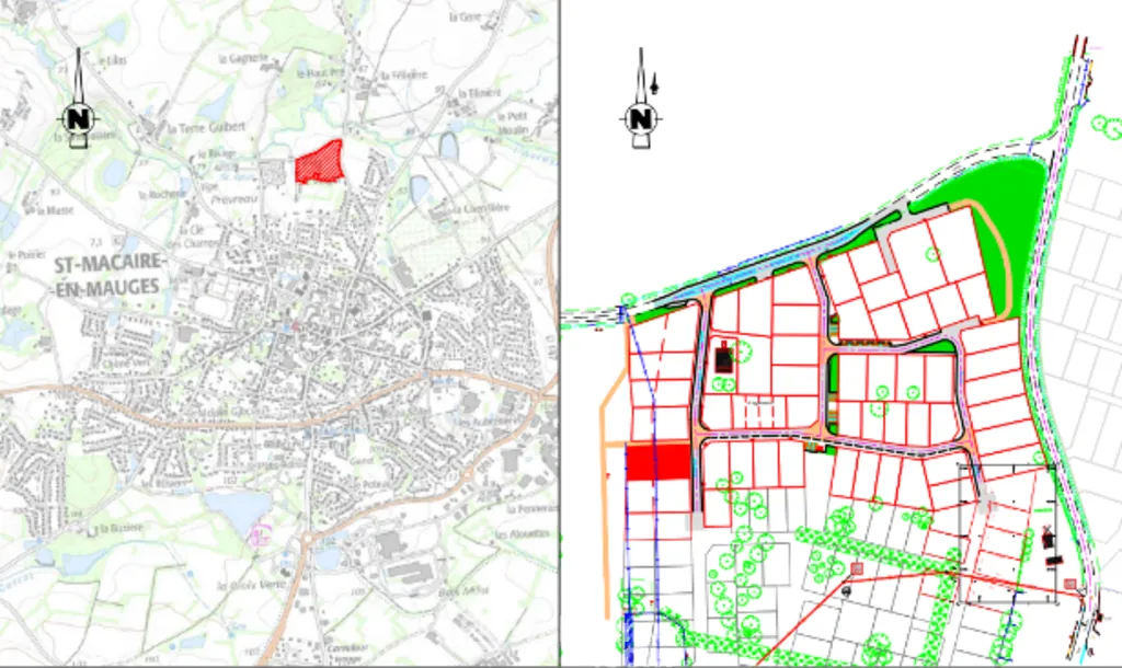 Terrain à bâtir de 729m² à Saint Macaire en Mauges, proche des écoles et commerces 