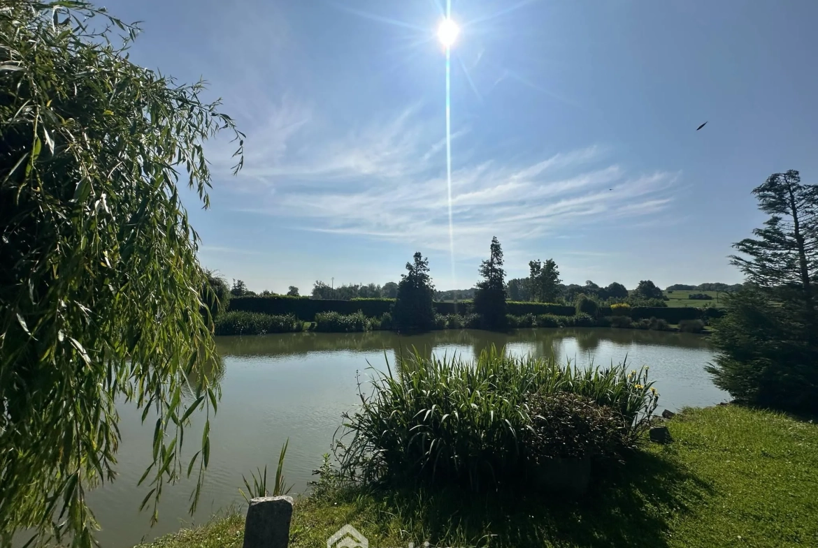 Terrain de 9231 m² avec étang et chalet à Houry – Cadre naturel exceptionnel 
