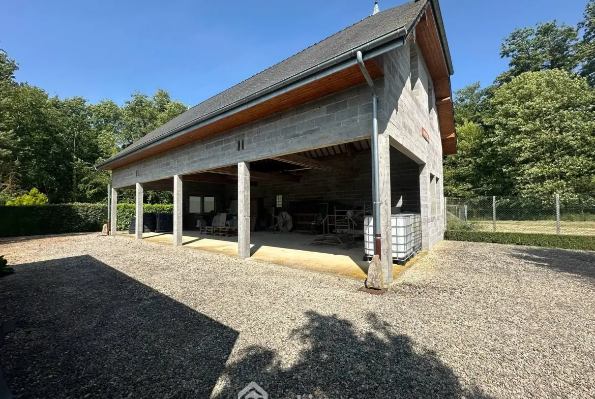 Terrain de 9231 m² avec étang et chalet à Houry – Cadre naturel exceptionnel 