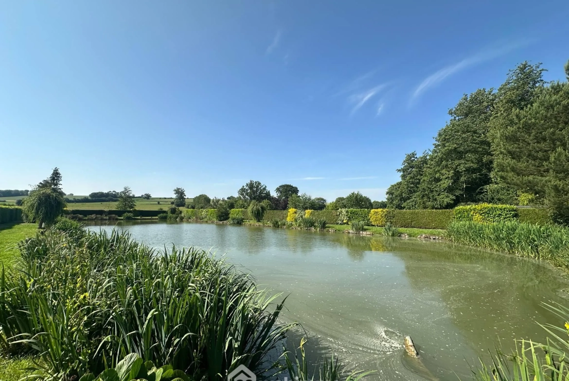 Terrain de 9231 m² avec étang et chalet à Houry – Cadre naturel exceptionnel 