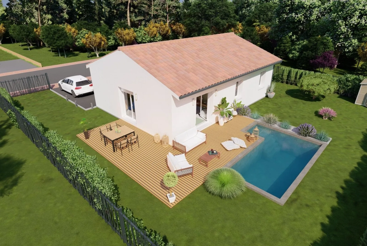 Maison neuve 3 chambres avec jardin à Saint Julien en Born 