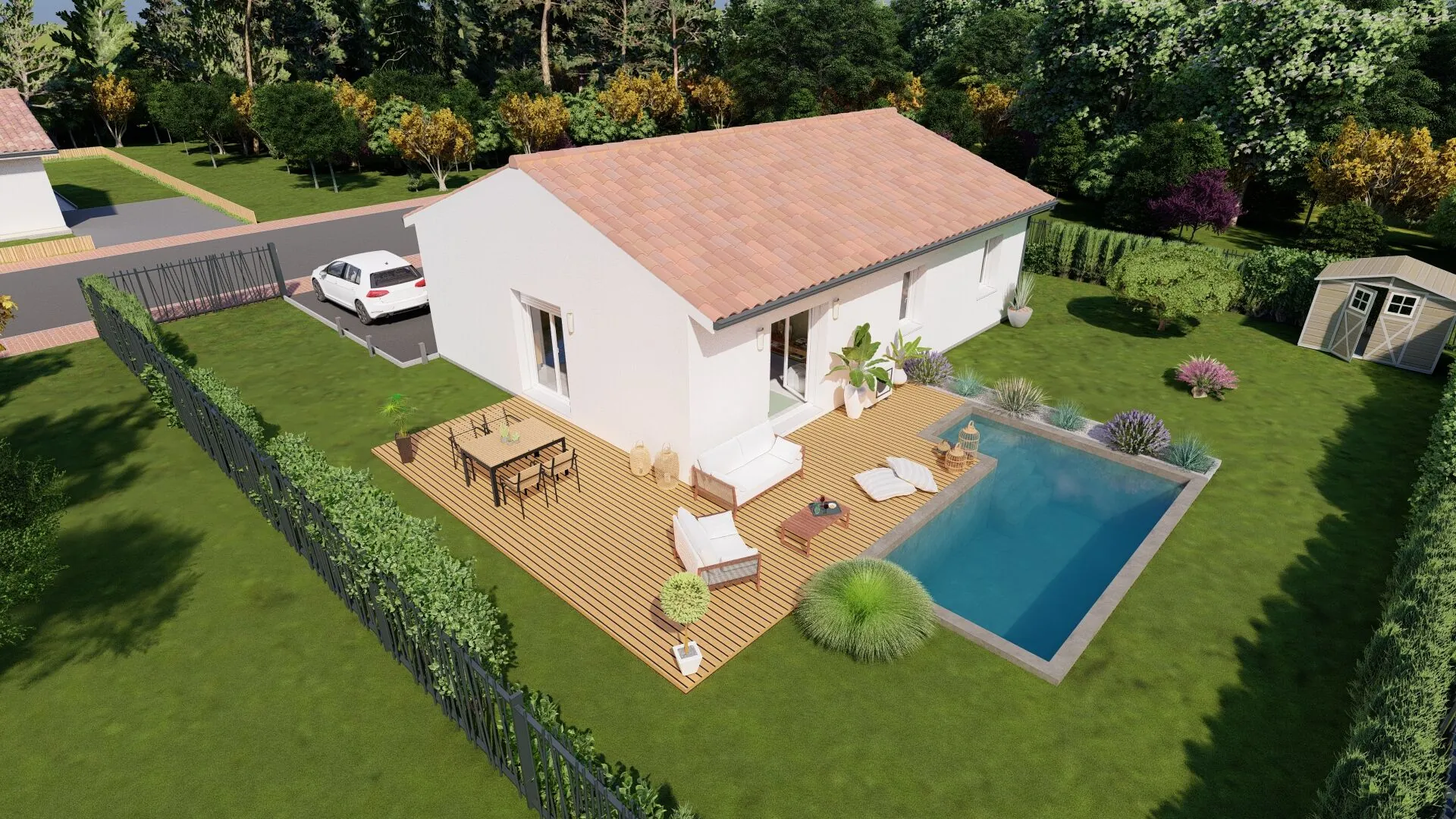 Maison neuve 3 chambres avec jardin à Saint Julien en Born 