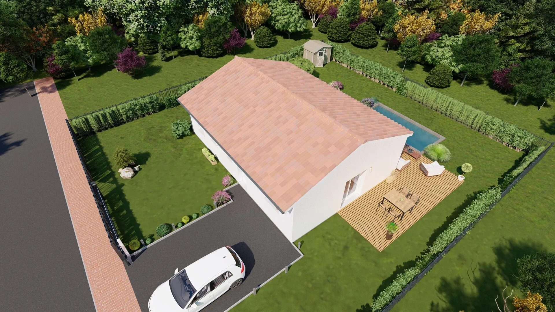 Maison neuve 3 chambres avec jardin à Saint Julien en Born 