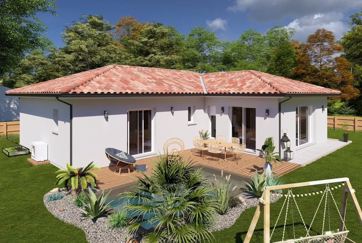 Maison neuve 3 chambres et 105 m² à Mezos, terrain viabilisé 