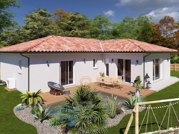 Maison neuve 3 chambres et 105 m² à Mezos, terrain viabilisé