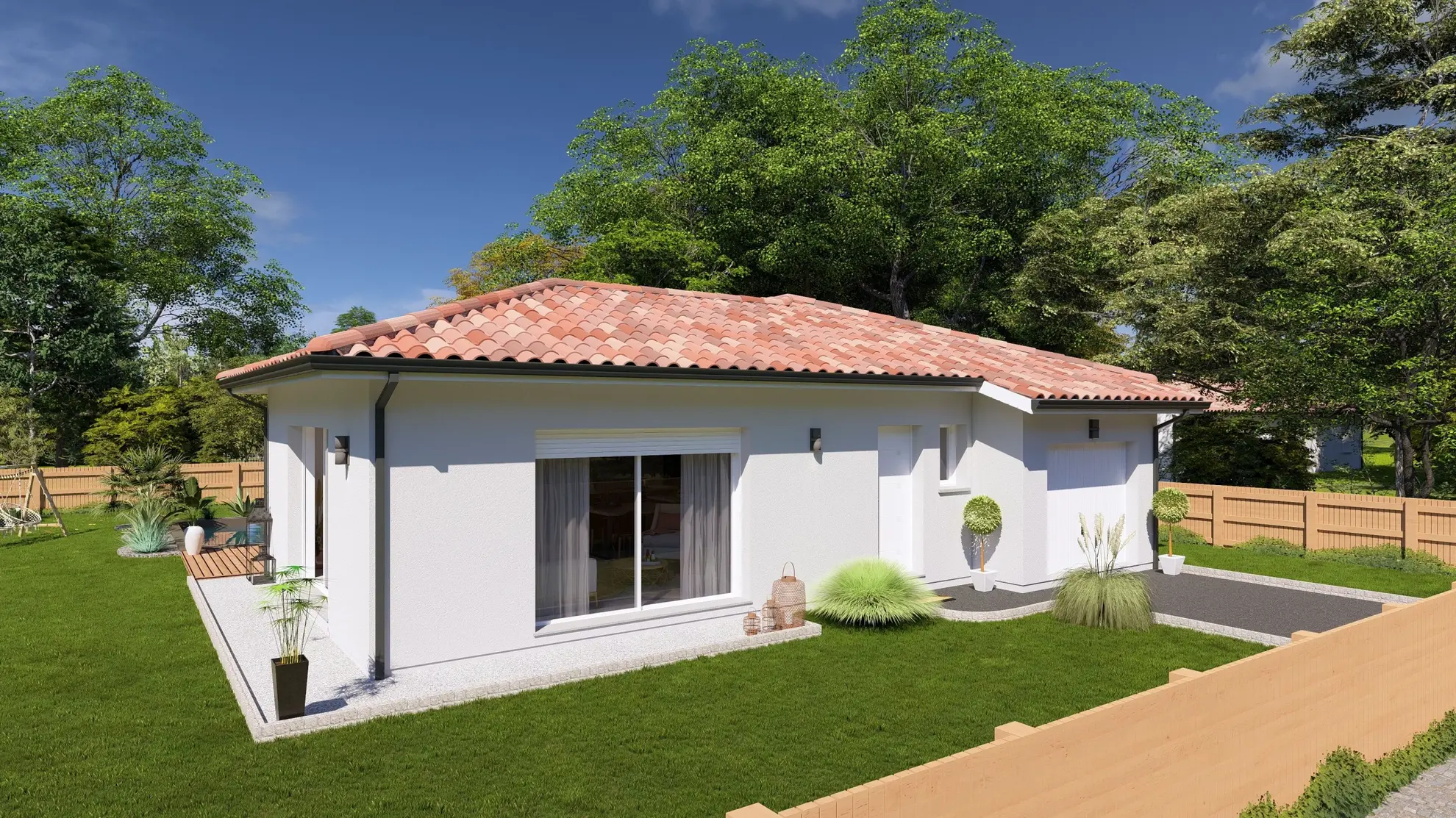 Maison neuve 3 chambres et 105 m² à Mezos, terrain viabilisé 