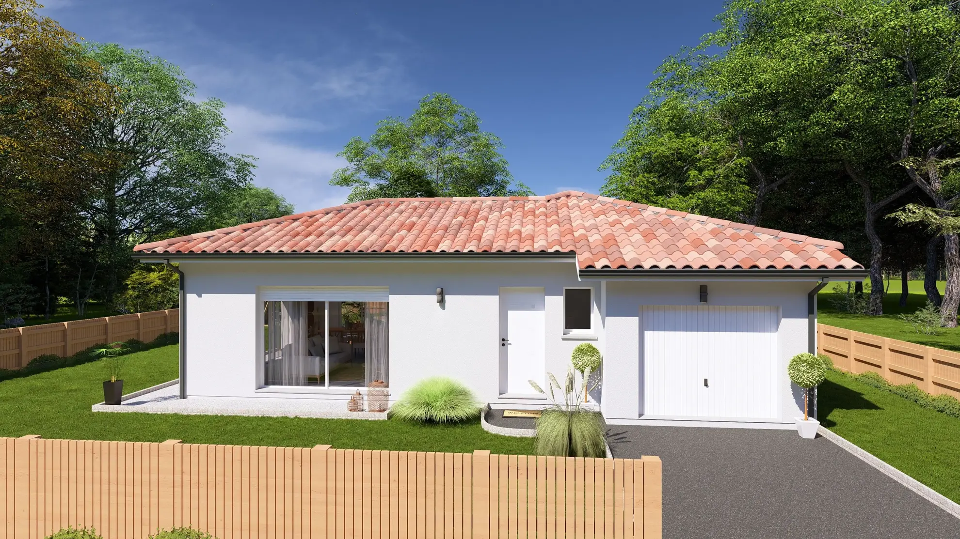 Maison neuve 3 chambres et 105 m² à Mezos, terrain viabilisé 