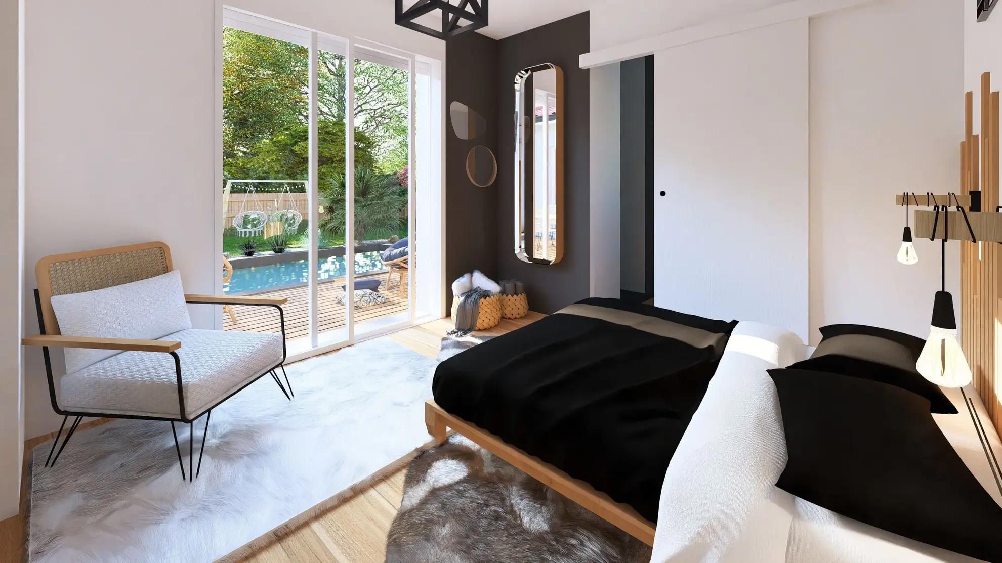 Maison neuve 3 chambres et 105 m² à Mezos, terrain viabilisé 