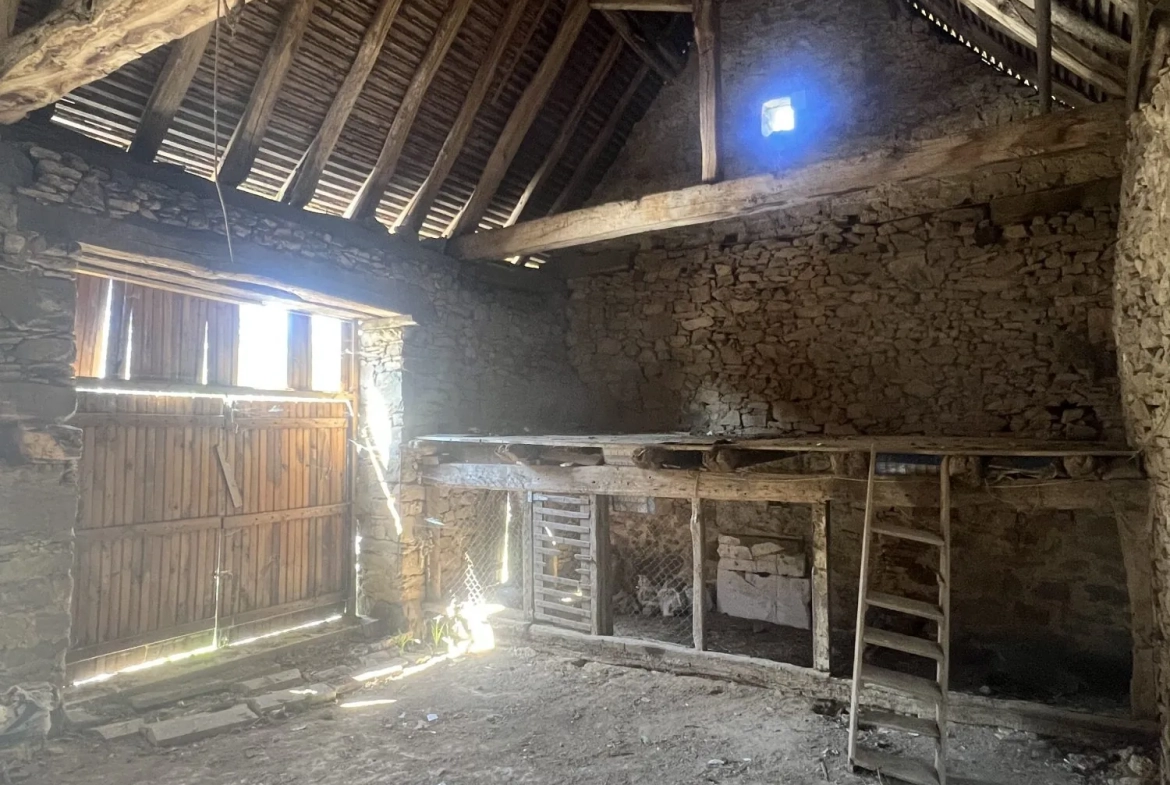 Grange à Meuzac avec garage et terrain de 5851 m² à 30 minutes de Limoges 