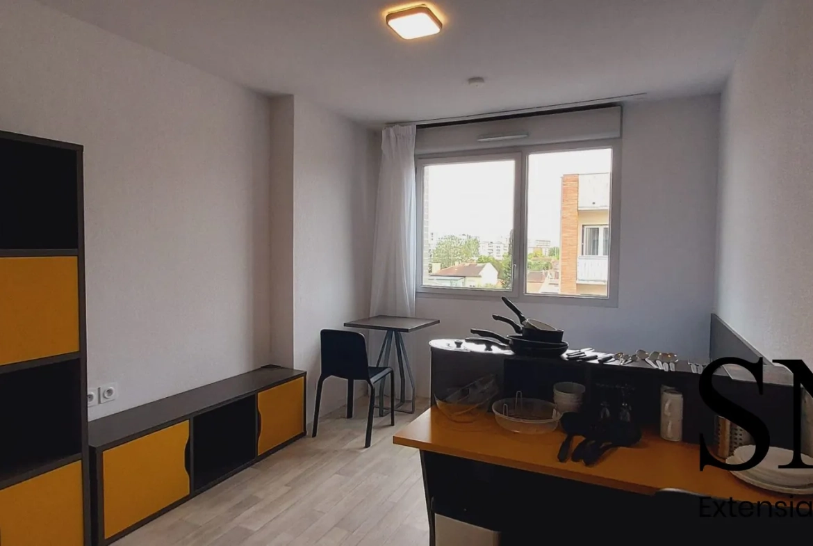 Studio lumineux et meublé de 21,70 m² à Toulouse en résidence étudiante 