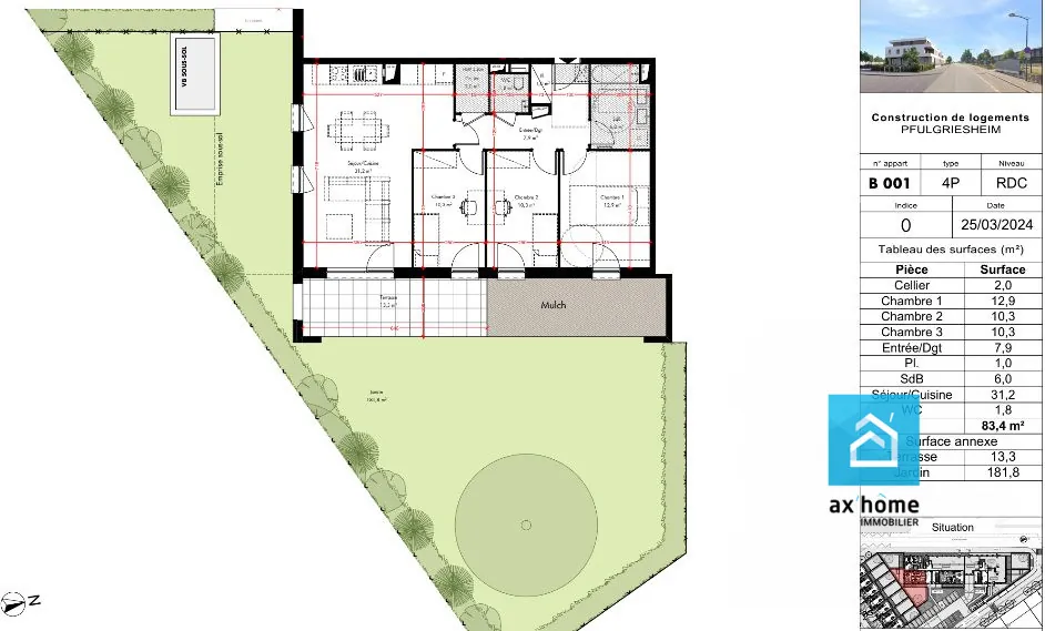 Appartement neuf avec terrasse à Pfulgriesheim, proche Strasbourg 