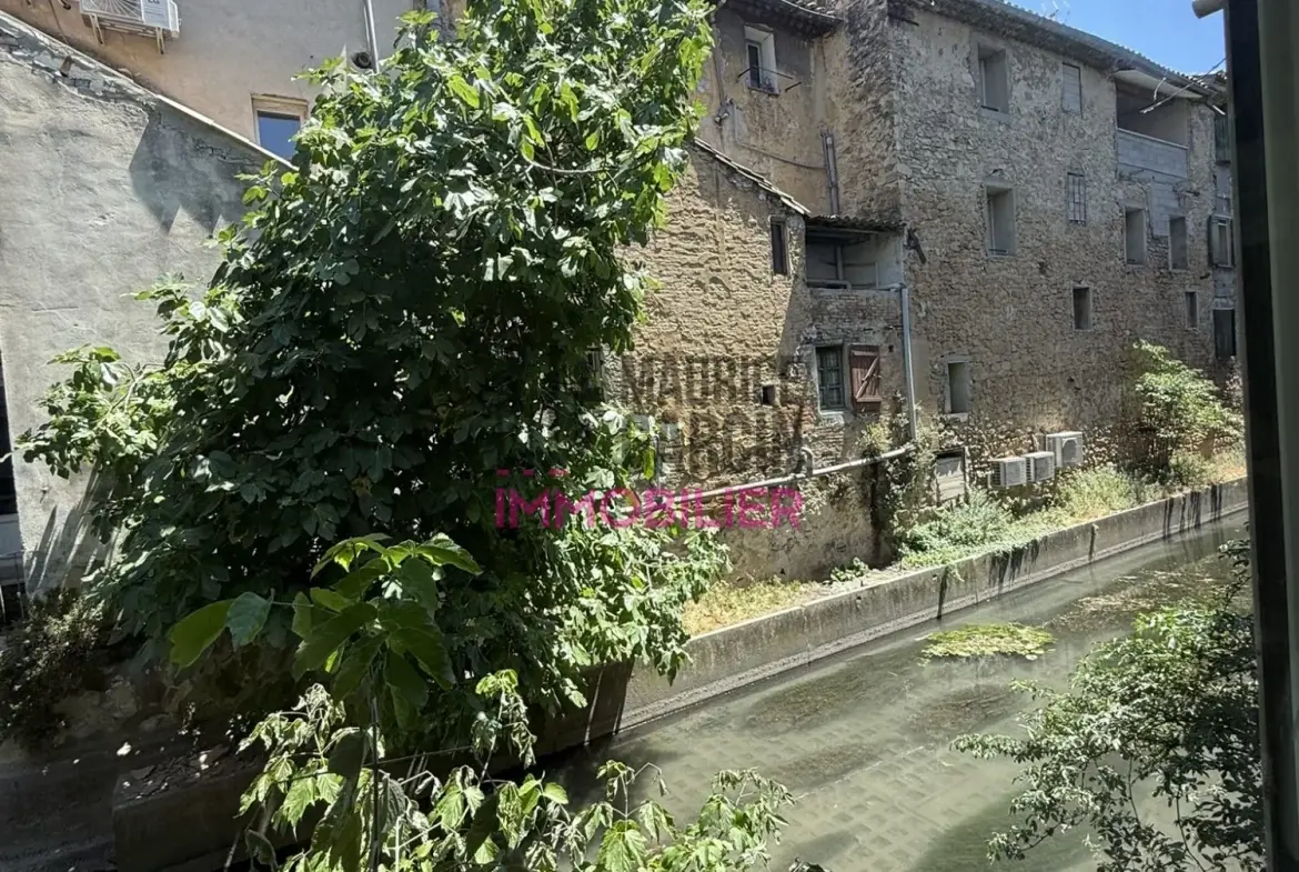 Appartement T2 à vendre loué à Orange avec cave et vue sur la Meyne 