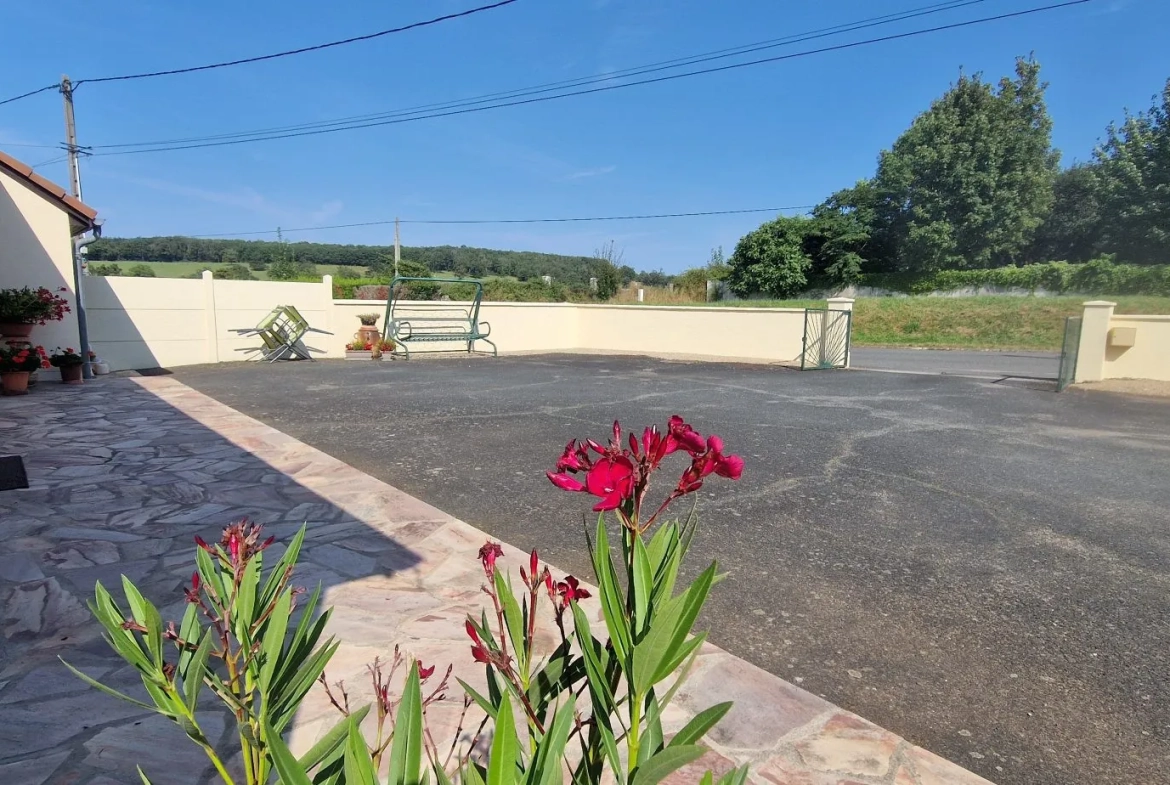 Cour  Pavillon pratique avec garage et grand terrain à Châteaumeillant 