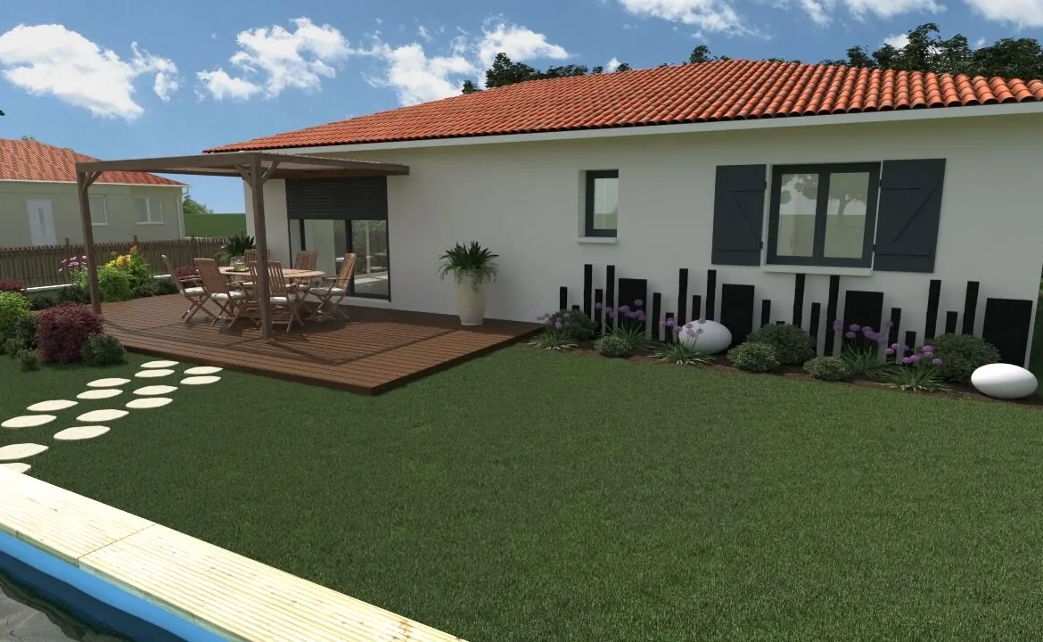 Maison neuve 3 chambres à Castets avec terrain de 751 m² 