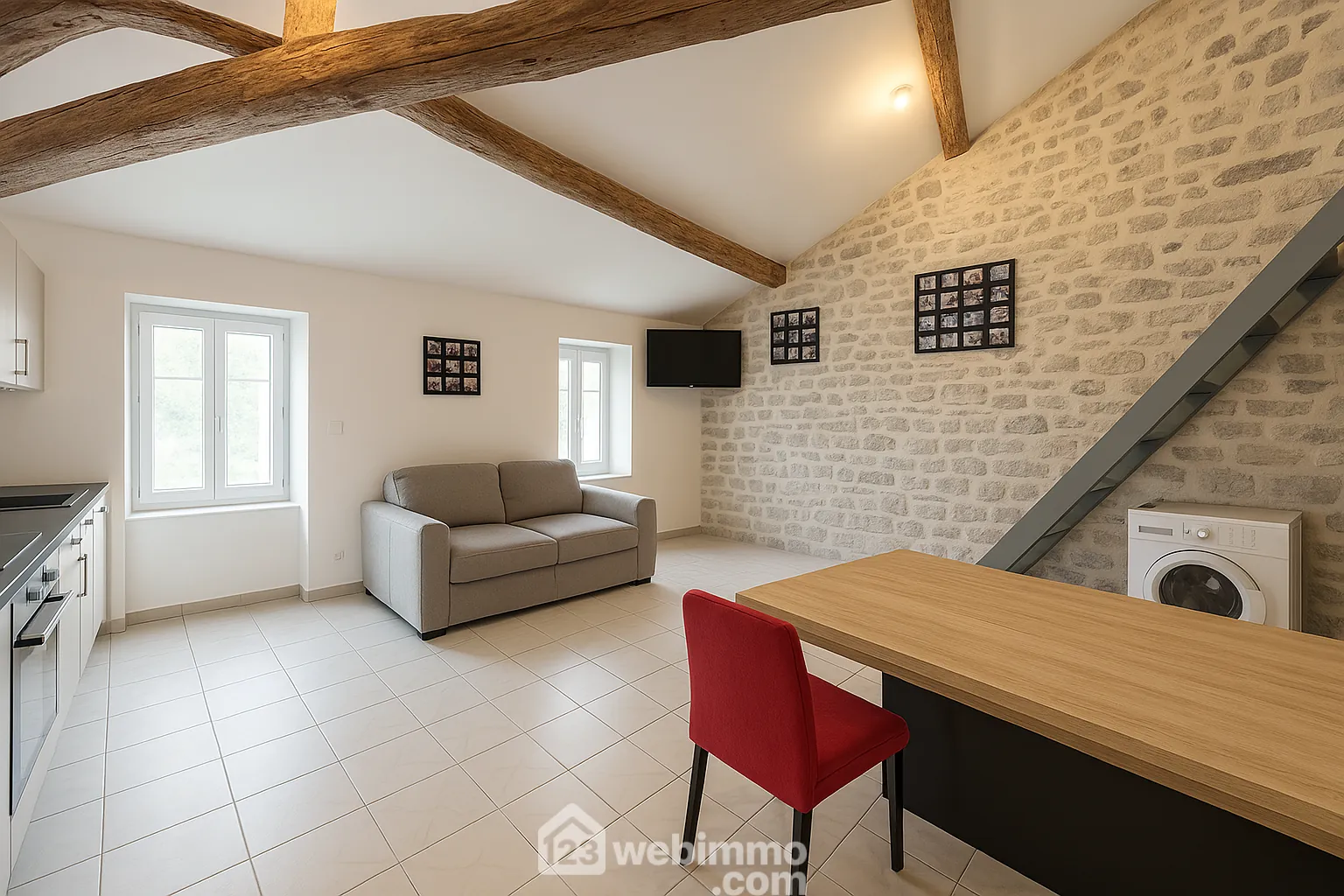 Maison de village à Combas de 110m² avec 2 appartements louables séparément 