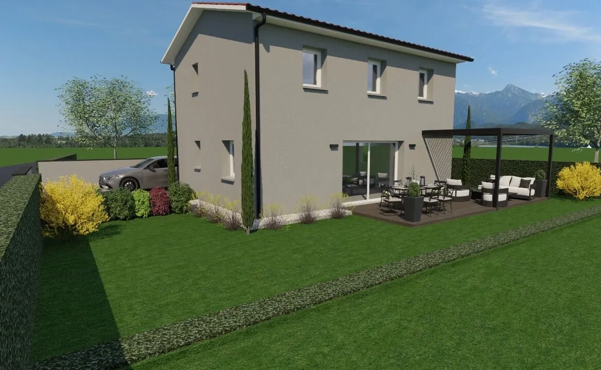 Maison neuve de 90 m² à Saint Didier sur Chalaronne - Jardin et prestations haut de gamme 