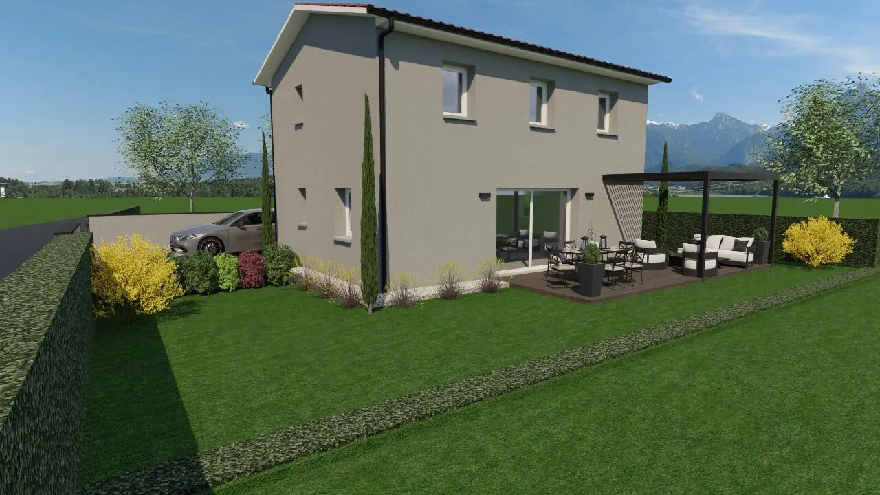 Maison neuve de 90 m² à Saint Didier sur Chalaronne - Jardin et prestations haut de gamme 