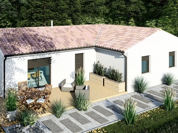 Maison neuve avec 3 chambres à Cours-de-Pile, 84 m², terrain de 2670 m²