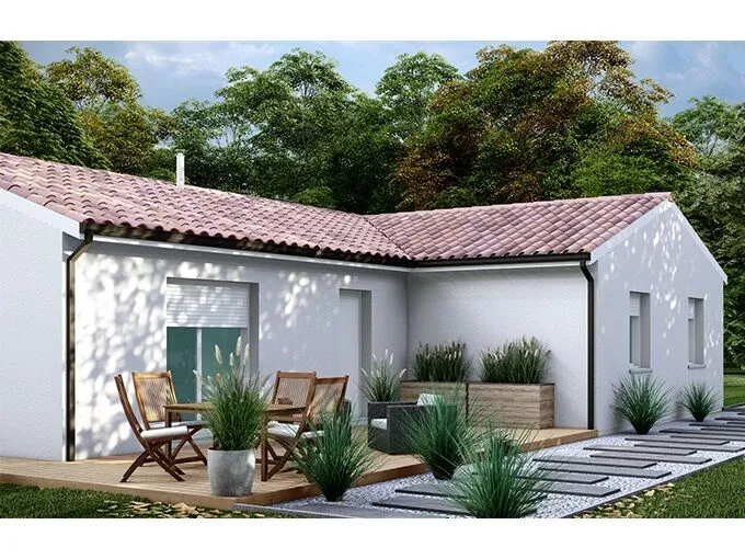 Maison neuve avec 3 chambres à Cours-de-Pile, 84 m², terrain de 2670 m² 