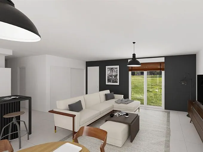 Maison neuve avec 3 chambres à Cours-de-Pile, 84 m², terrain de 2670 m² 