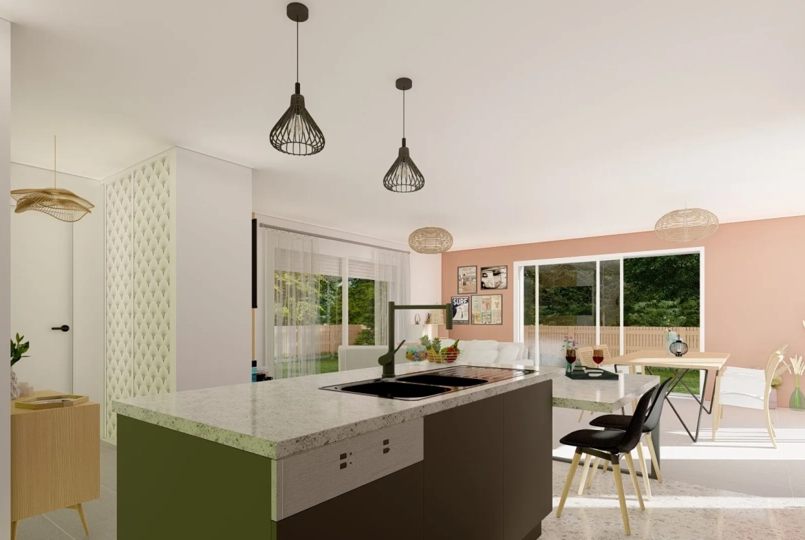 Maison neuve 3 chambres avec garage à Bascons - Terrain 888 m² viabilisé 