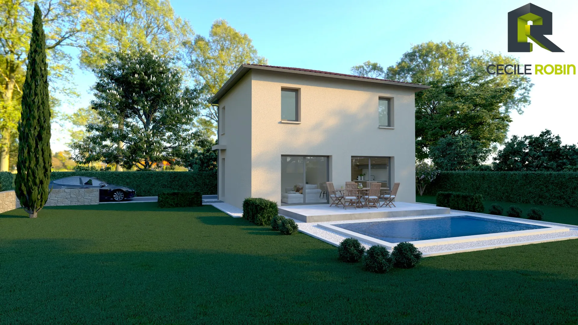 Maison neuve à construire à Guéreins - 93 m², terrasse, conforme RE2020 