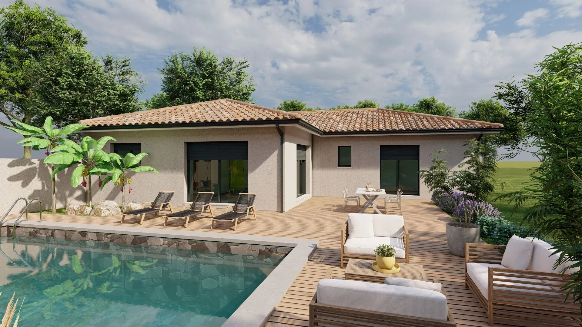 Belle maison neuve 3 chambres avec garage à Préchacq-les-Bains 