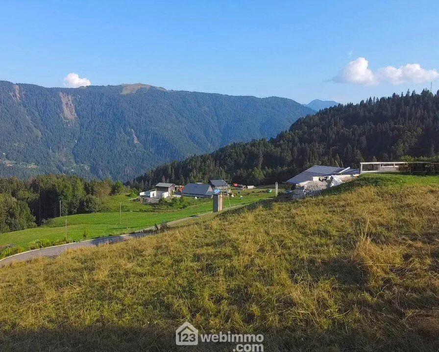 Terrain constructible de 2500 m² à Héry-sur-Ugine avec vue sur le Mont Blanc 